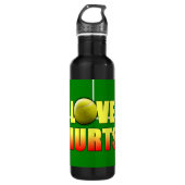 Love Hurts, Funny Tennis Waterfles (Voorkant)