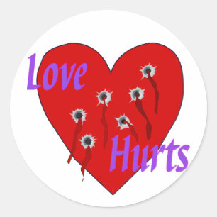 Love Hurts Ronde Sticker