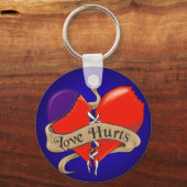 Love HurtscButton Sleutelhanger (Voorkant)