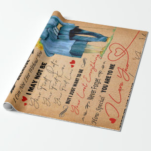 Love Husband Brief aan mijn man van wie ik je ho Cadeaupapier