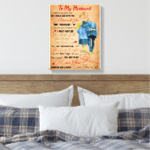 Love Husband | Brief aan mijn man van wie ik je ho Canvas Afdruk (Insitu (Slaapkamer))