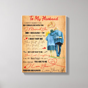 Love Husband Brief aan mijn man van wie ik je ho Canvas Afdruk