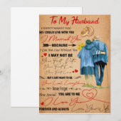 Love Husband | Brief aan mijn man van wie ik je ho Kaart (Voorkant / Achterkant)