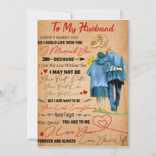 Love Husband   Brief aan mijn man van wie ik je ho Kaart