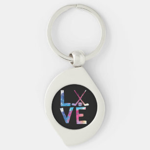 Love Ice Hockey Girls Hockey Gifts Womens Ice Hock Sleutelhanger