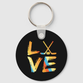 Love Ice Hokey Sleutelhanger