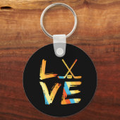 Love Ice Hokey Sleutelhanger (Voorkant)