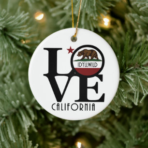 LOVE Idyllwild Californië Keramisch Ornament