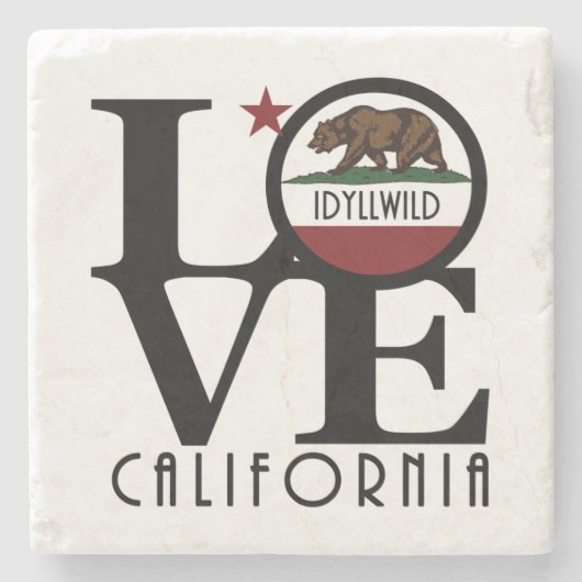 LOVE Idyllwild Californië Stenen Onderzetter (Voorkant)