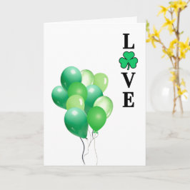LOVE Ierland Groene Ballonnen Algemeen Blank Kaart