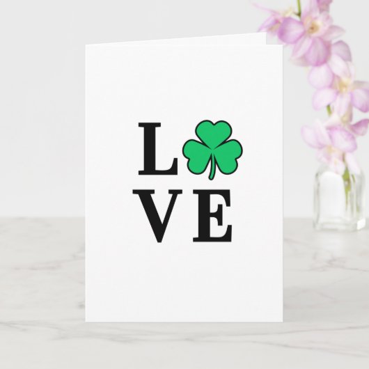 LOVE Ierland Klaver Shamrock Algemeen Doel Kaart (Orchidee)