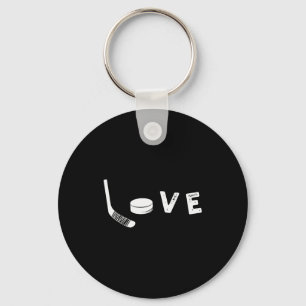 Love IJshockey T-shirt, Valentijnsdag Cadeau Voor Sleutelhanger