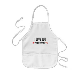 LOVE! Ik hou zoveel van je Open Armen Kinder Schort