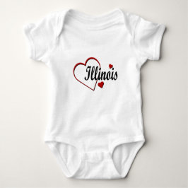 Love Illinois Hearts Infants Creeper Romper
