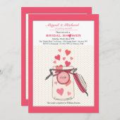 Love in a Jar Shower Invitation Kaart (Voorkant / Achterkant)