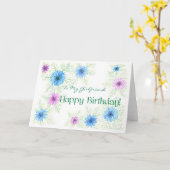 'Love-in-a-mist' Birthday Kaart for Vriendin (Gele Bloem)