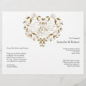 Love in any Language in Gold Wedding Program (Voorkant)