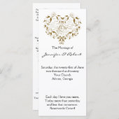 Love in any Language in Gold Wedding Program Programmakaart (Voorkant / Achterkant)