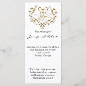 Love in any Language in Gold Wedding Program Programmakaart (Voorkant)
