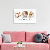 Love in Black Heart Script Custom Photo Collage Canvas Afdruk (Insitu (Woonkamer))