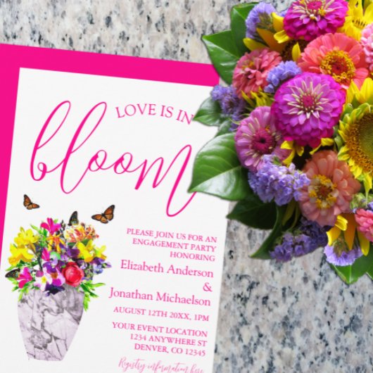 Love In Bloom Bloemen Verlovingsfeest Kaart
