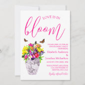 Love In Bloom Bloemen Verlovingsfeest Kaart (Voorkant)