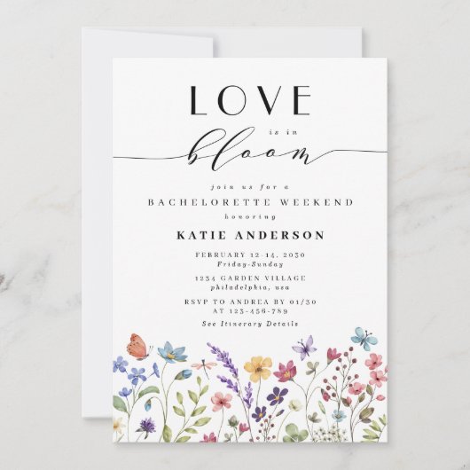 Love in Bloom Bloemendans Bruidsweekend in de Lent Kaart (Voorkant)
