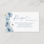 LOVE IN BLOOM BLUE FLORAL BRIDAL SHOWER RECIPE  INFORMATIEKAARTJE (Voorkant)