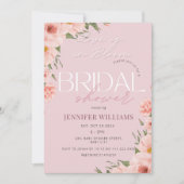 Love In Bloom Blush Pink Floral Vrijgezellenfeest Kaart (Voorkant)