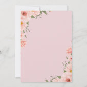 Love In Bloom Blush Pink Floral Vrijgezellenfeest Kaart (Achterkant)