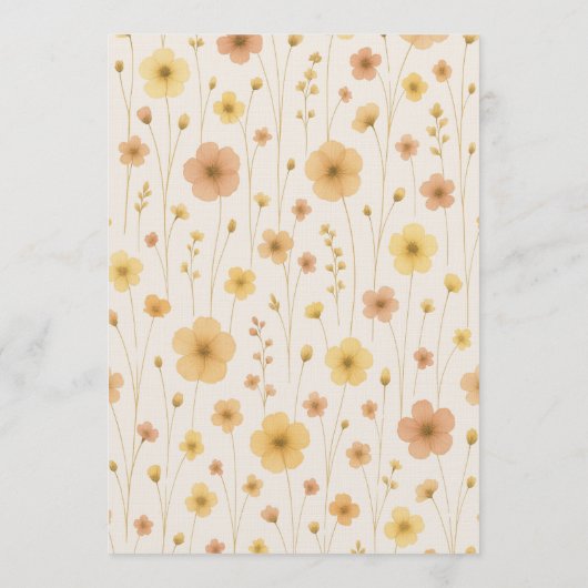 Love In Bloom Boho Couples Shower  Kaart (Achterkant)