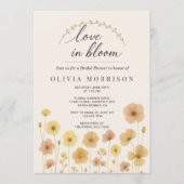 Love In Bloom Boho QR Code Bruiloftsfeest Kaart (Voorkant)