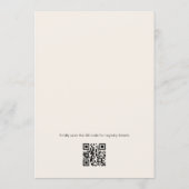Love In Bloom Boho QR Code Bruiloftsfeest Kaart (Achterkant)