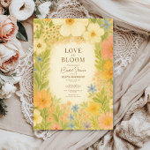 Love in Bloom Botanical Garden Bridal Shower Kaart
