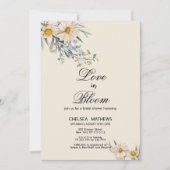 Love In Bloom botanische wilde bloemen Vrijgezelle Kaart (Voorkant)