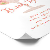 Love in Bloom Bridal Shower Bubbly Bar Sign Poster (Hoek)