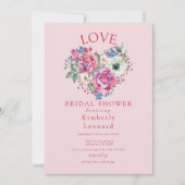 Love in Bloom Bridal Shower Invitation Kaart (Voorkant)