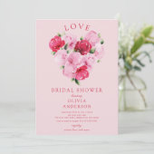 Love in Bloom Bridal Shower Invitation Kaart (Staand voorkant)