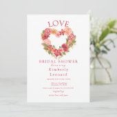 Love in Bloom Bridal Shower Invitation Kaart (Staand voorkant)