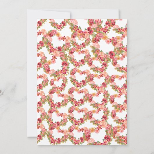 Love in Bloom Bridal Shower Invitation Kaart (Achterkant)