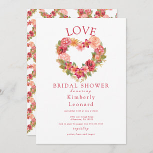 Love in Bloom Bridal Shower Invitation Kaart
