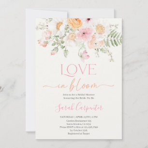 Love in Bloom Bridal Shower Invitation Kaart