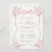 Love in Bloom Bridal Shower Invitation Kaart (Voorkant / Achterkant)