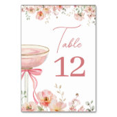 Love in Bloom Champagne Pink Bow Bridal Shower Kaart (Voorkant)