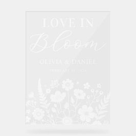 Love in Bloom Custom Wedding Welcome Acryl Bord