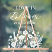 Love in Bloom Custom Wedding Welcome Acryl Bord (Neutraal)