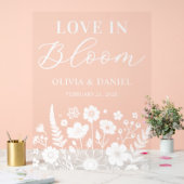 Love in Bloom Custom Wedding Welcome Acryl Bord (Huwelijk)
