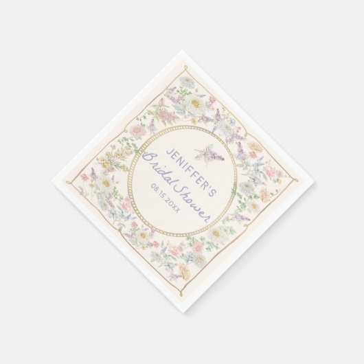  Love in Bloom Floral Bridal Shower Napkins Servet (Hoek)