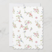 Love in Bloom Floral engagement party invitation Kaart (Achterkant)