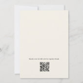 Love In Bloom Floral QR Code Bridal Shower Kaart (Achterkant)